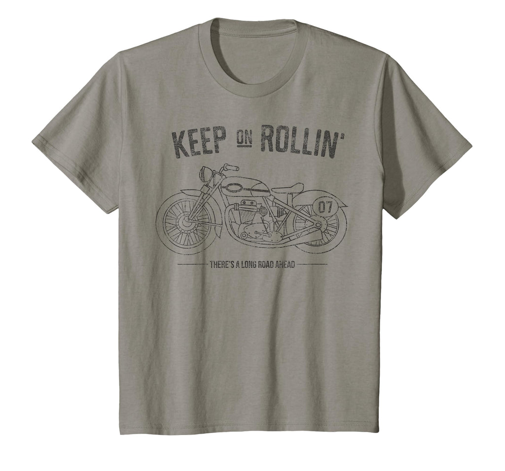 Keep Rollin Motorcycle Roadtrip T-Shirt - Custom Art Print for Adults - T-Shirt, Sweatshirt, Hoodie