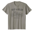 Keep Rollin Motorcycle Roadtrip T-Shirt - Custom Art Print for Adults - T-Shirt, Sweatshirt, Hoodie