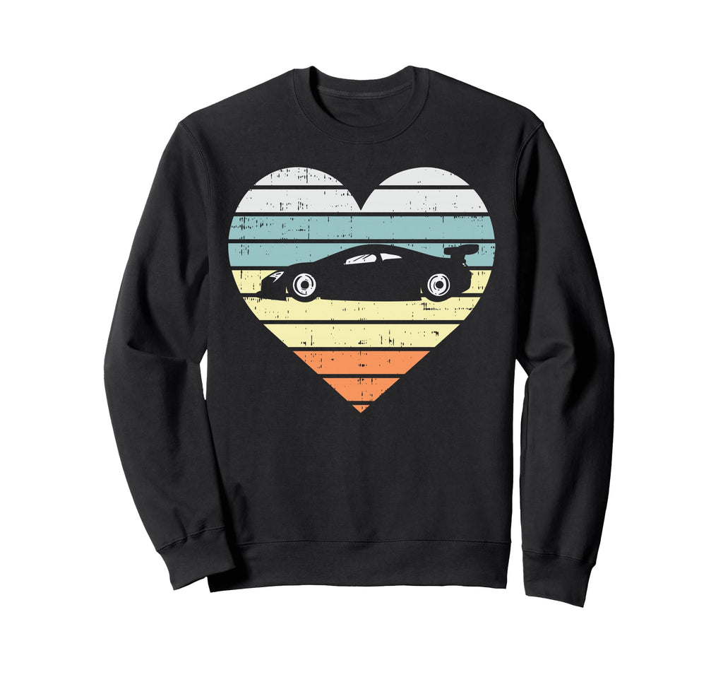 Racing Car Heart Sunset Drag Race Driver Sweatshirt - Graphic Print Unisex - T-Shirt, Sweatshirt, Hoodie