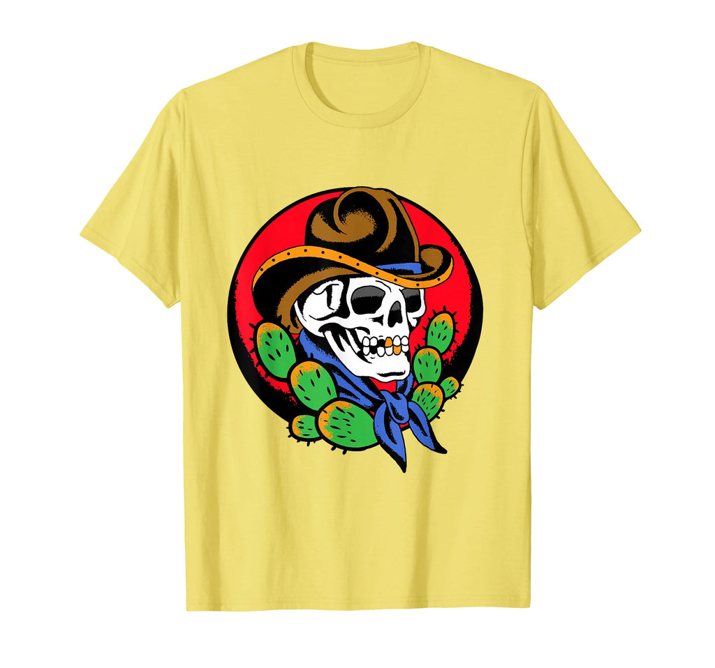 Cowboy Skull Western Traditional T-Shirt - Minimalist Print for Adults - T-Shirt, Sweatshirt, Hoodie