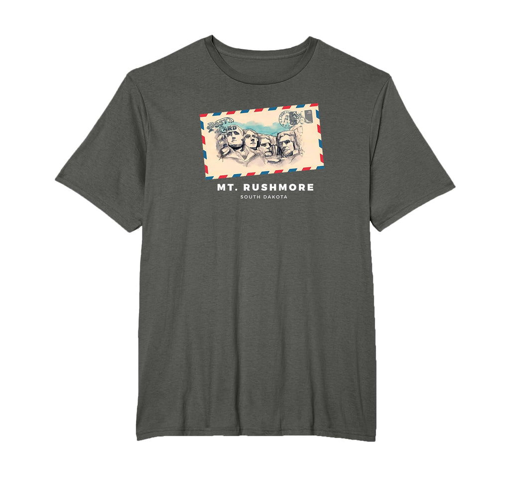 Watercolor Mt Rushmore Postcard T-Shirt - Graphic Print Unisex - T-Shirt, Sweatshirt, Hoodie