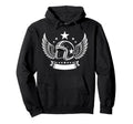 Biker Helmet Logo Motorcycle Eagle Art Hoodie - Custom Art Print Unisex - T-Shirt, Sweatshirt, Hoodie