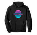 Synthwave Striped Sun Hoodie - Casual Everyday Wear for Adults - T-Shirt, Sweatshirt, Hoodie