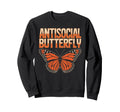 Antisocial Butterfly Funny Irony Sweatshirt - Custom Art Print Men Women - T-Shirt, Sweatshirt, Hoodie