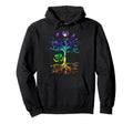 Phases Moon Tree Life Om Chakra Gift Hoodie - Minimalist Print Men Women - T-Shirt, Sweatshirt, Hoodie