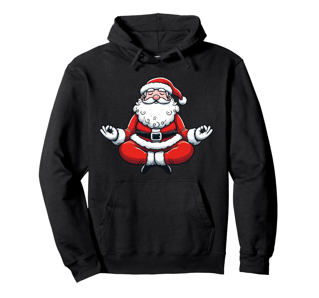 Meditation Santa Yoga Pose Relaxing Hoodie - Aesthetic Graphic Men Women - T-Shirt, Sweatshirt, Hoodie