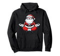 Meditation Santa Yoga Pose Relaxing Hoodie - Aesthetic Graphic Men Women - T-Shirt, Sweatshirt, Hoodie