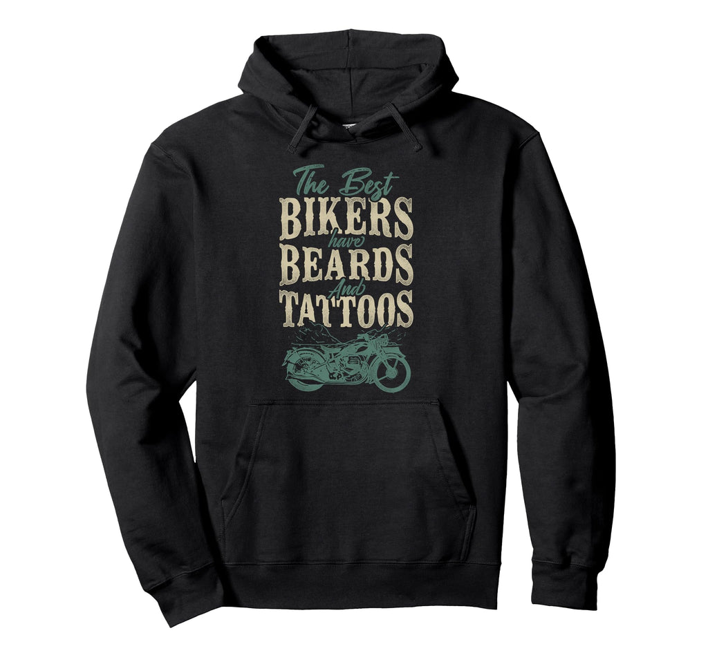 Motorcycle Biker Beard Tattoo Best Hoodie - Trendy Graphic for Adults - T-Shirt, Sweatshirt, Hoodie