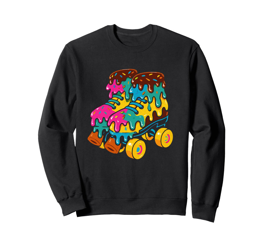 Roller Skating Dripping Colors Sweatshirt - Novelty Apparel for Adults - T-Shirt, Sweatshirt, Hoodie
