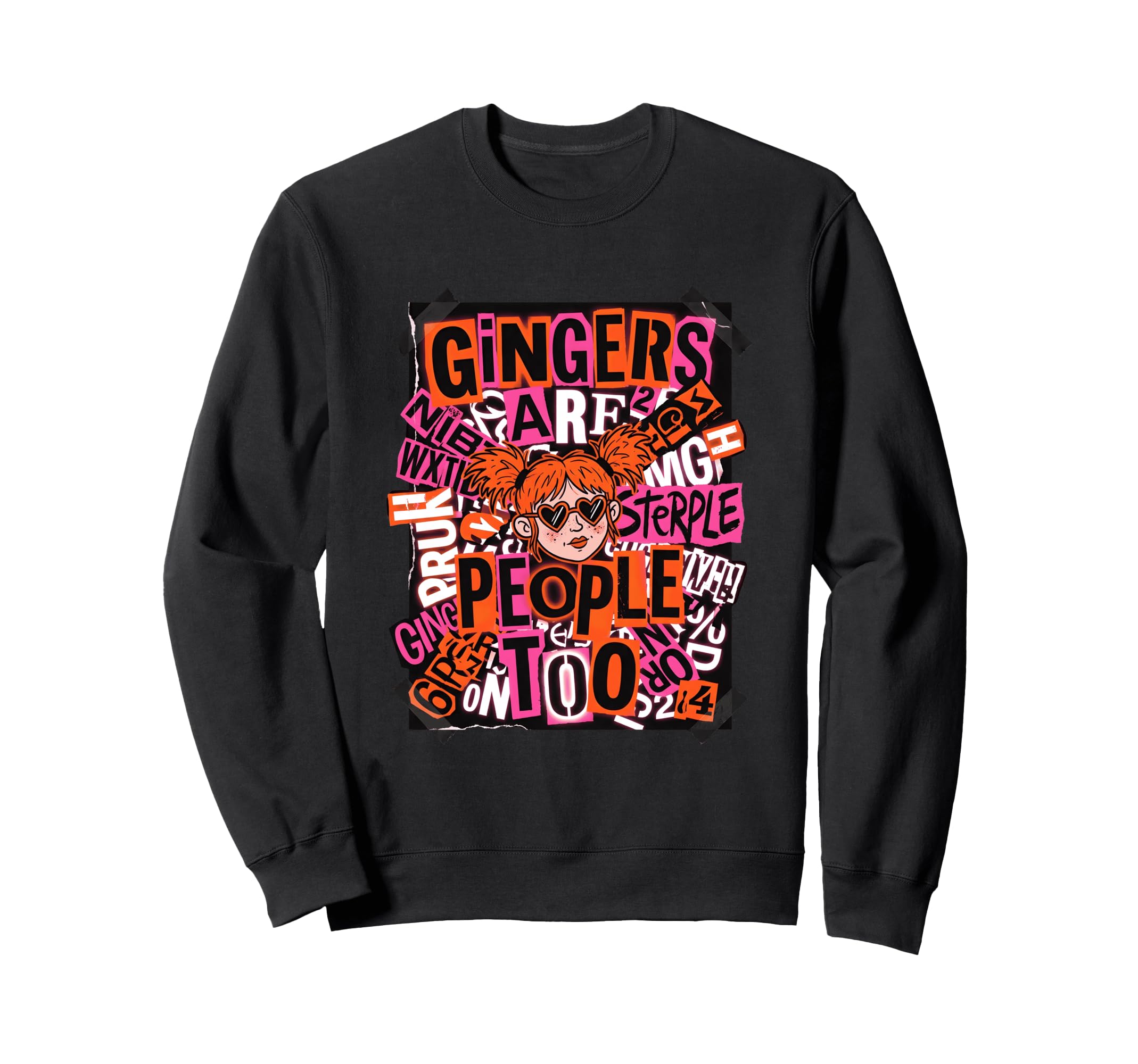 Funny Ginger Redhead Red Hair Cartoon Sweatshirt - Novelty Apparel Unisex - T-Shirt, Sweatshirt, Hoodie