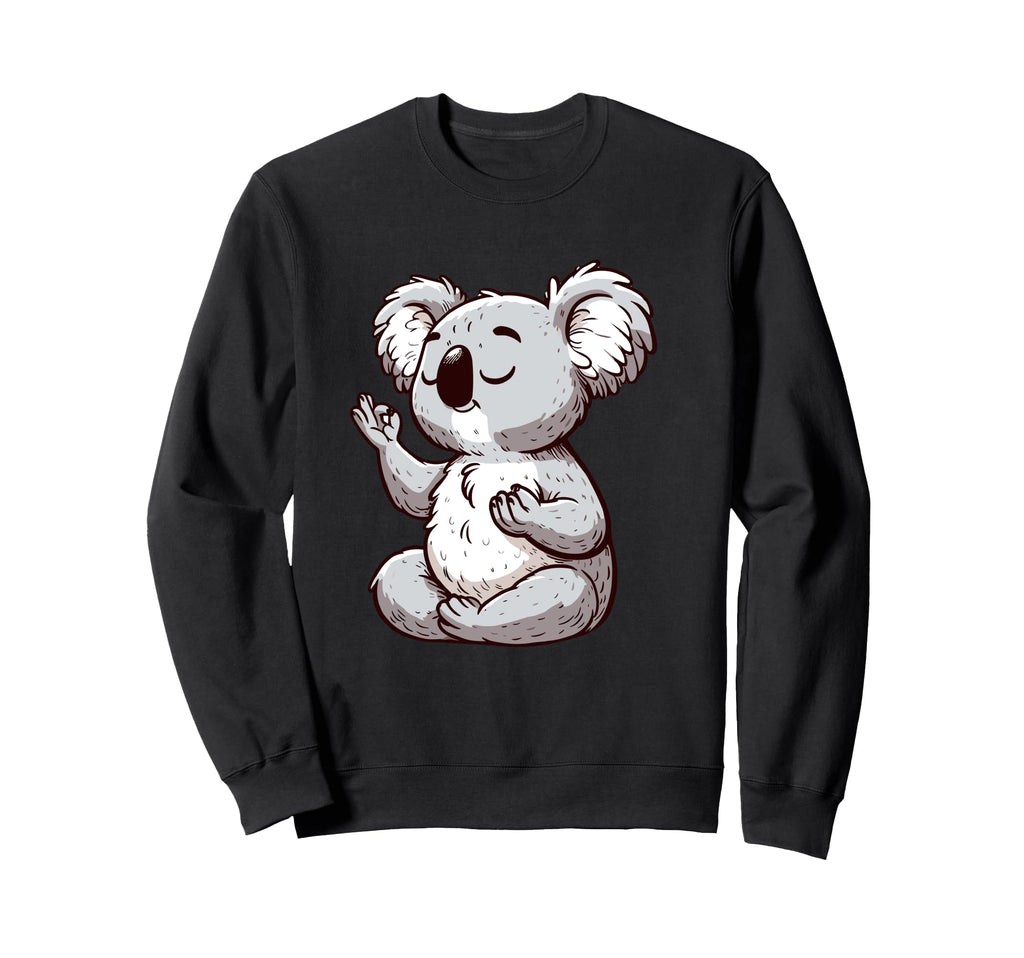 Meditation Koala Yoga Pose Sweatshirt - Casual Everyday Wear for Adults - T-Shirt, Sweatshirt, Hoodie