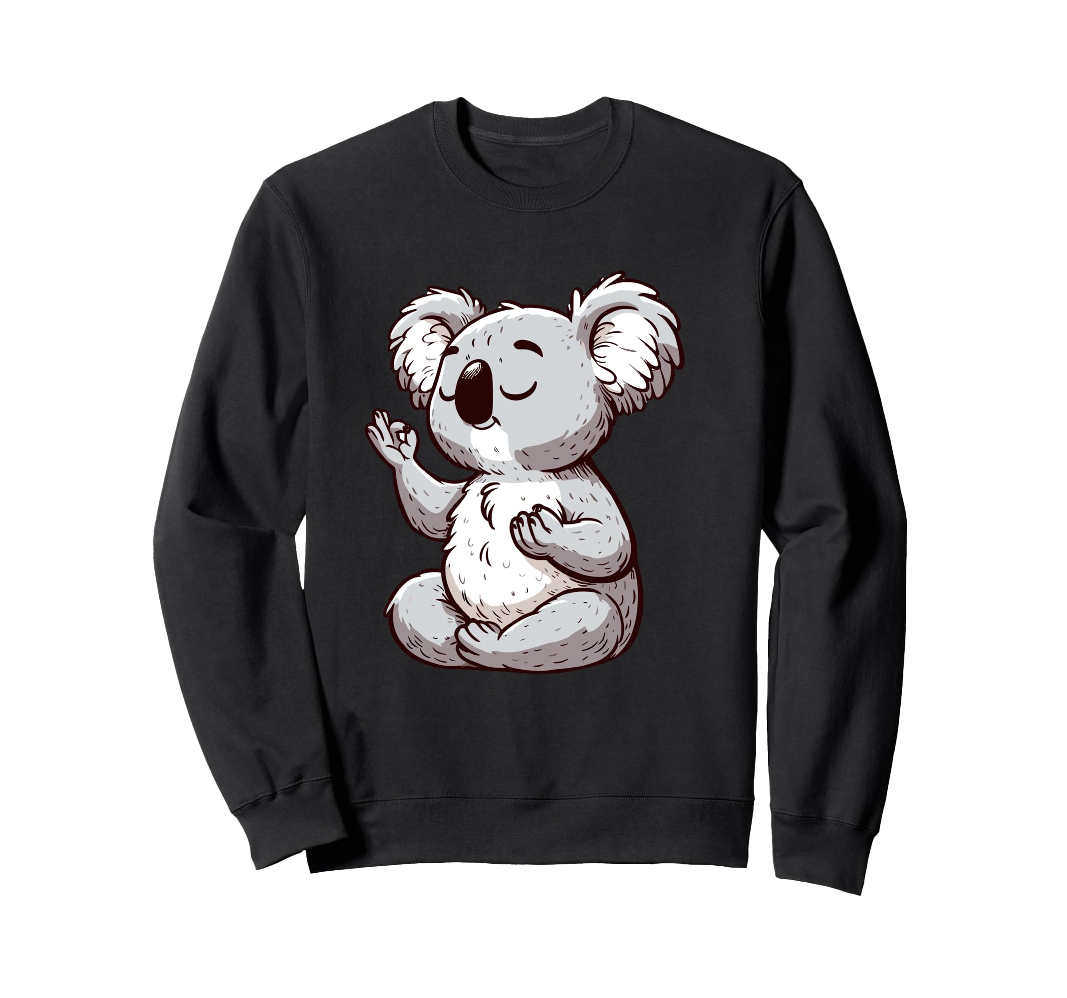 Meditation Koala Yoga Pose Sweatshirt - Casual Everyday Wear for Adults - T-Shirt, Sweatshirt, Hoodie