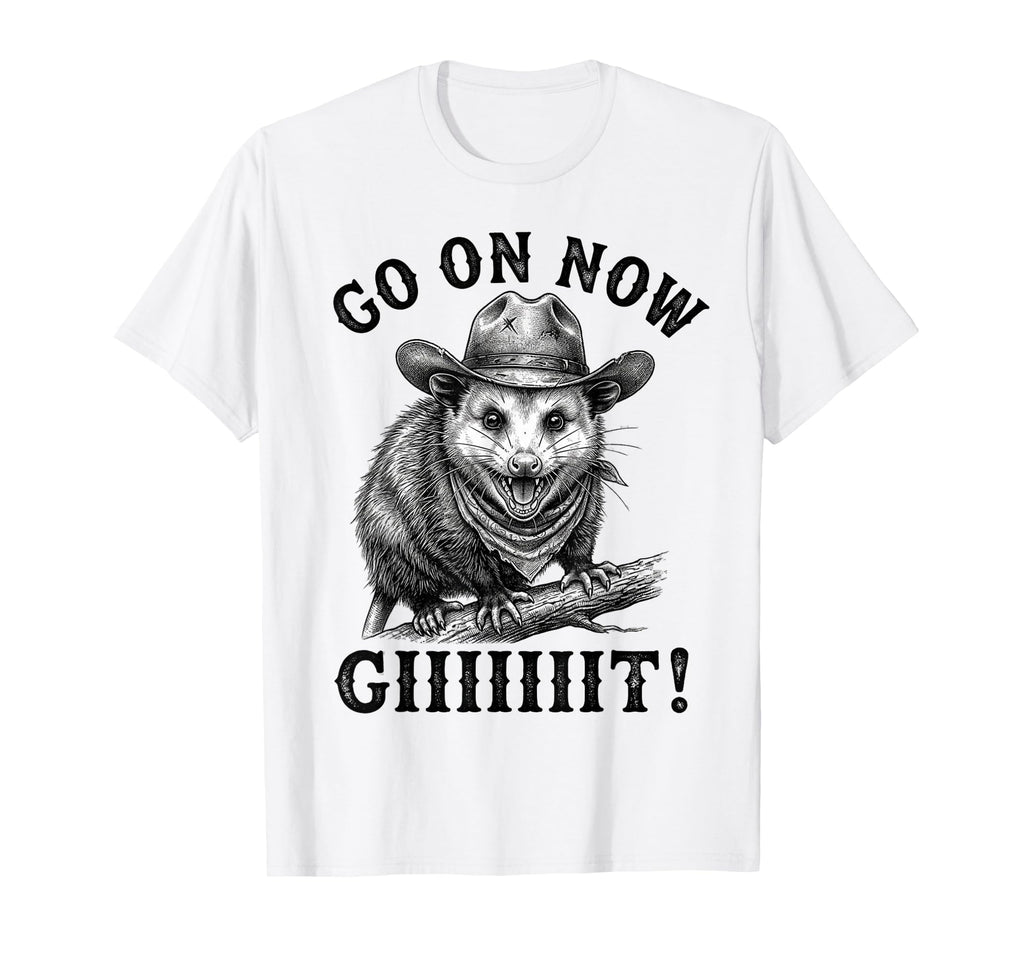 Western Opossum Country Possum Rodeo Go Now T-Shirt - Graphic Print Unisex - T-Shirt, Sweatshirt, Hoodie
