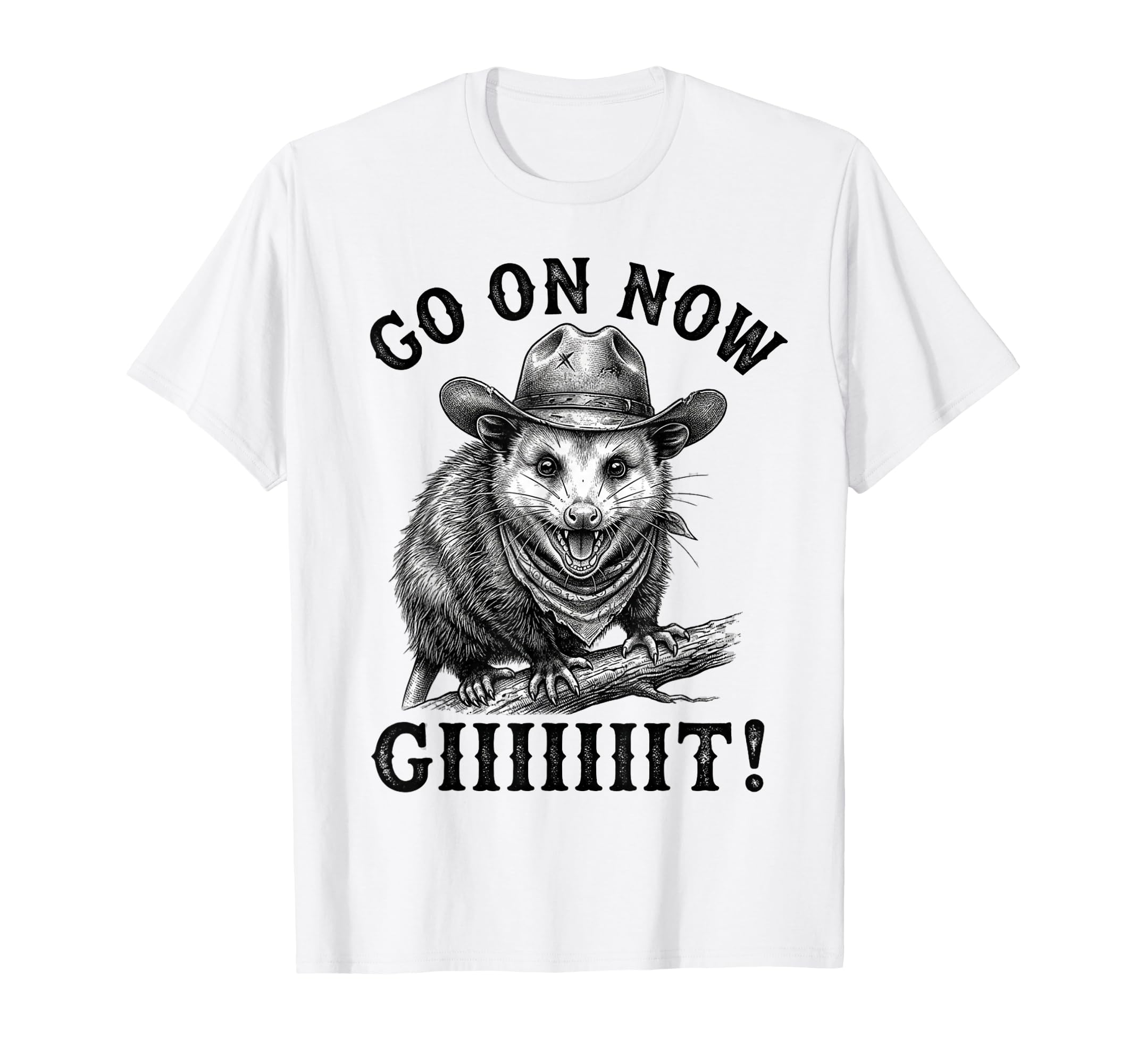 Western Opossum Country Possum Rodeo Go Now T-Shirt - Graphic Print Unisex - T-Shirt, Sweatshirt, Hoodie