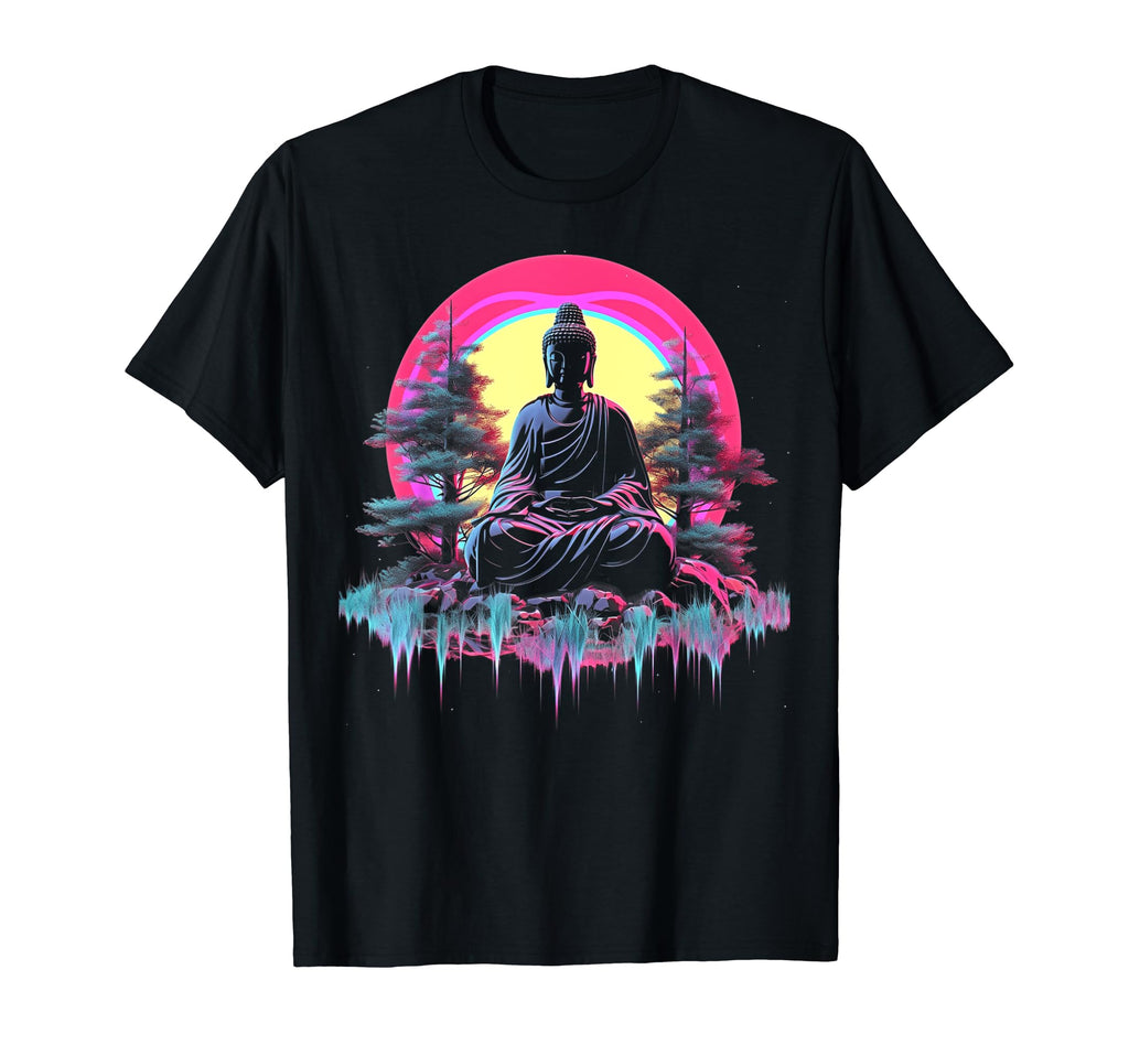 Vaporwave Buddha 80S Synthwave 8 T-Shirt - Streetwear Style for Adults - T-Shirt, Sweatshirt, Hoodie