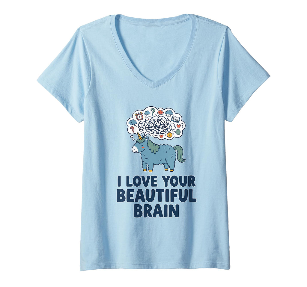 Womens Overthinker Unicorn Brain T-Shirt - Casual Everyday Wear Unisex - T-Shirt, Sweatshirt, Hoodie
