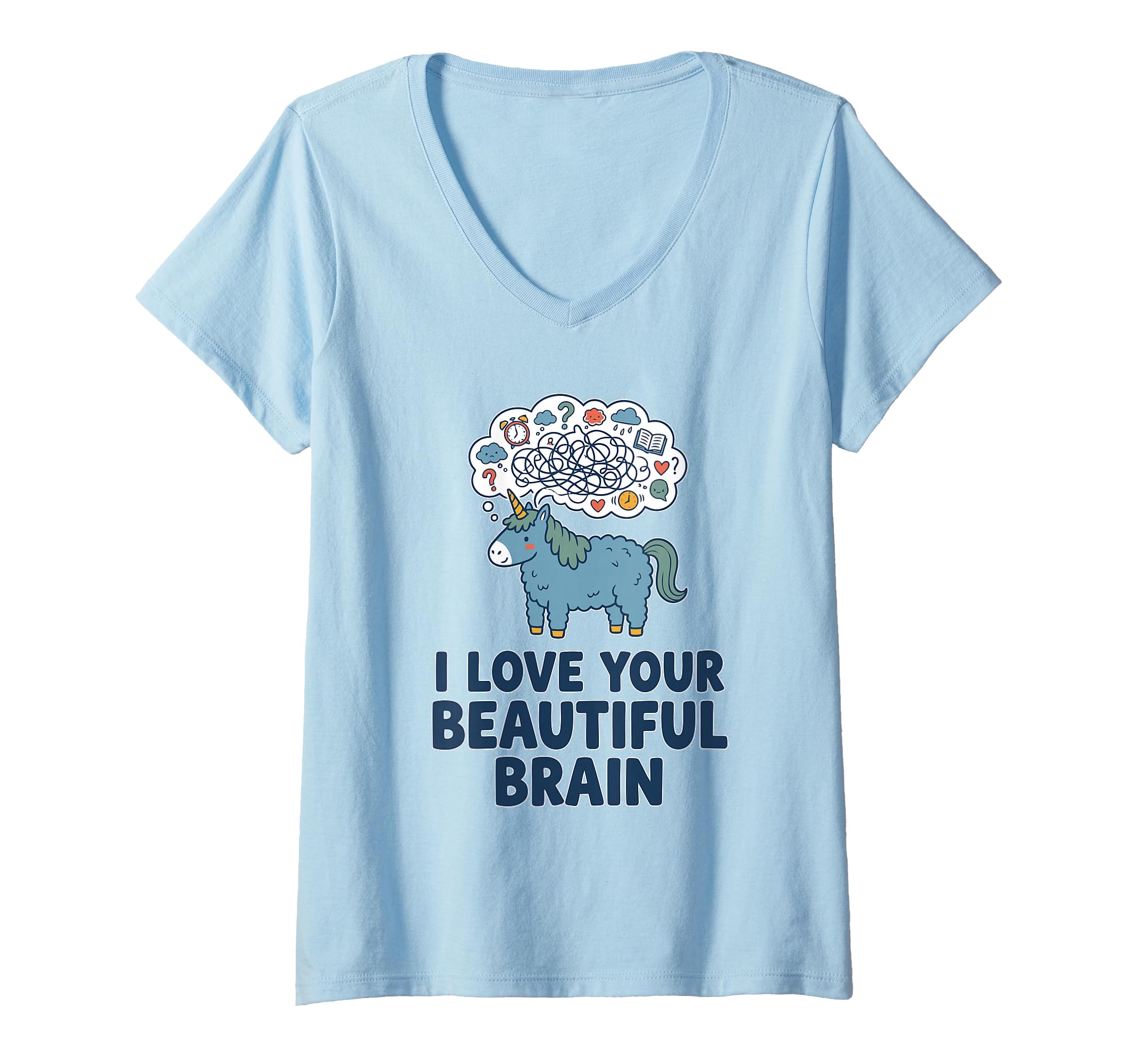Womens Overthinker Unicorn Brain T-Shirt - Casual Everyday Wear Unisex - T-Shirt, Sweatshirt, Hoodie