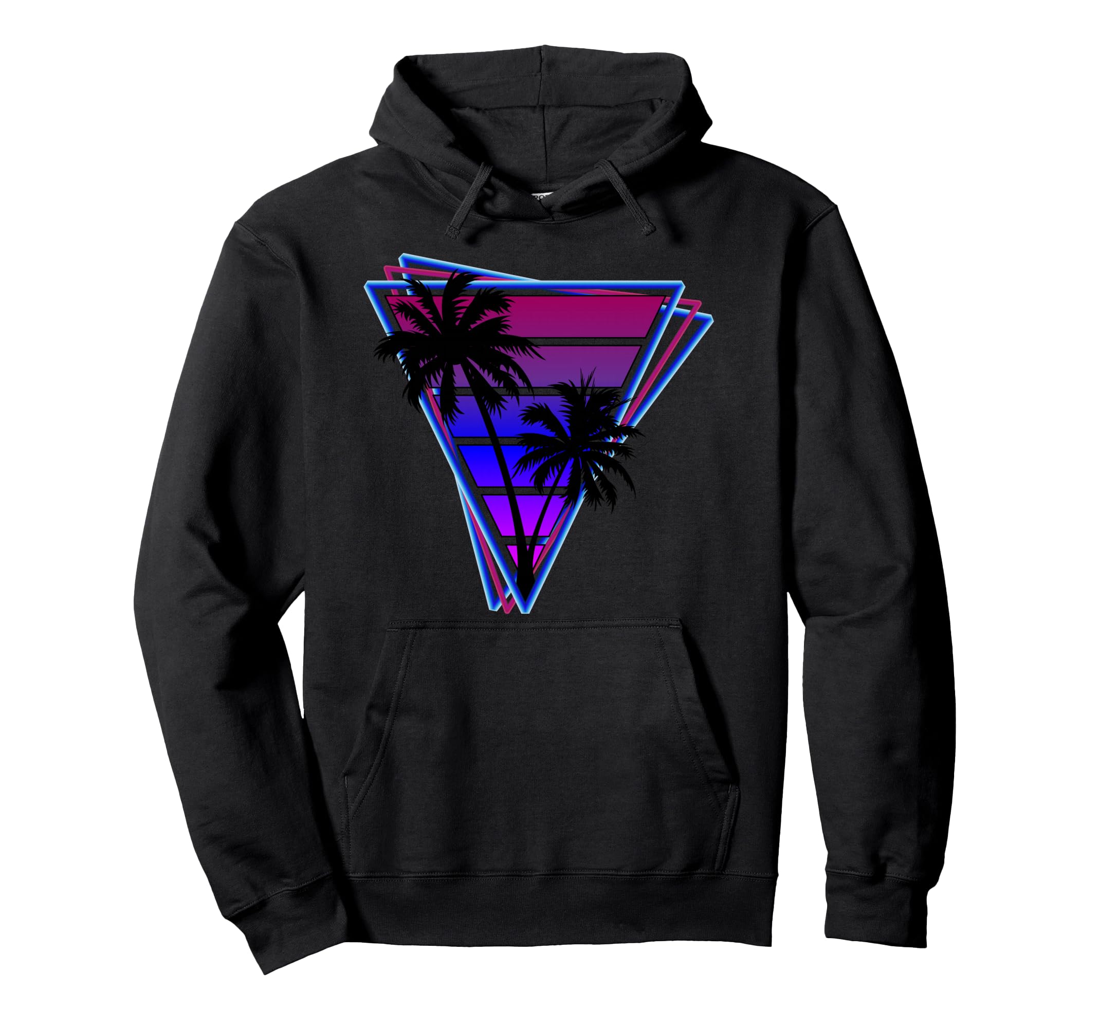 Synthwave Inspired 80S Vaporwave Palm Tree Hoodie - Graphic Print Unisex - T-Shirt, Sweatshirt, Hoodie