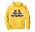 Rainbow Roller Skates Skate Party Hoodie - Casual Everyday Wear Men Women - T-Shirt, Sweatshirt, Hoodie