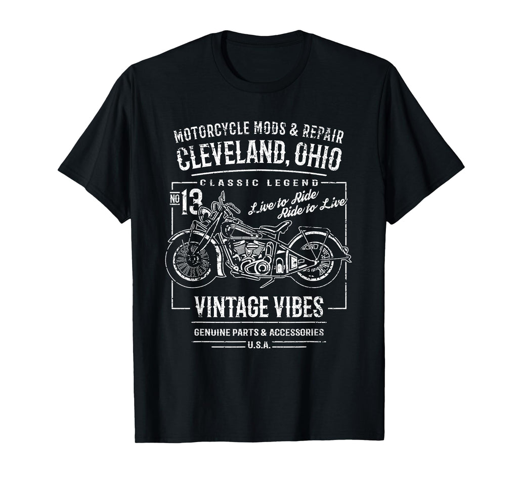 Cleveland Oh Usa Motorcycle Adventure T-Shirt - Graphic Print for Adults - T-Shirt, Sweatshirt, Hoodie