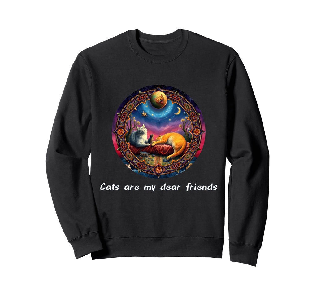 Cats Are My Best Friends Sacred Sweatshirt - Novelty Apparel Unisex - T-Shirt, Sweatshirt, Hoodie