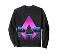 Synthwave Alien Buddha Cyberpunk 80S Sweatshirt - Aesthetic Graphic Unisex - T-Shirt, Sweatshirt, Hoodie