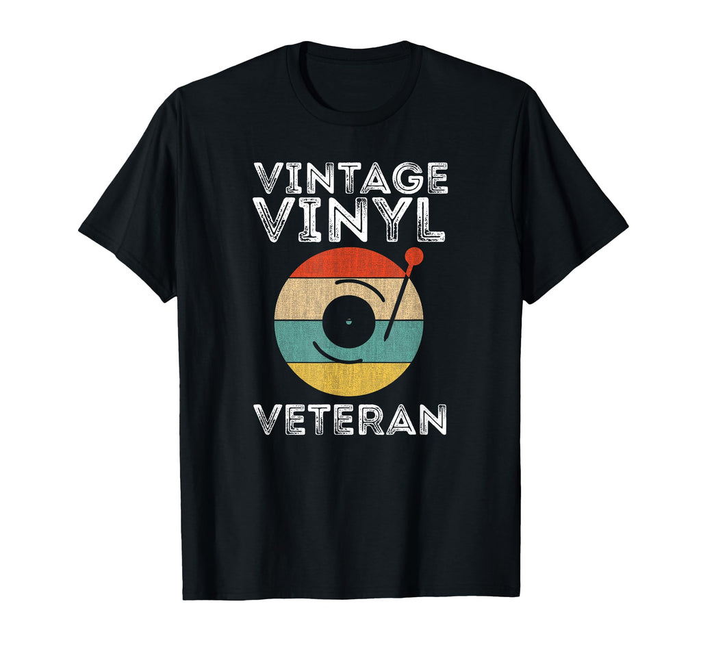 Vinyl Veteran Vinyl Lp Record Vinyls T-Shirt - Unique Graphic Unisex - T-Shirt, Sweatshirt, Hoodie