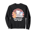 Antisocial Cat Club Introvert Sweatshirt - Aesthetic Graphic for Adults - T-Shirt, Sweatshirt, Hoodie
