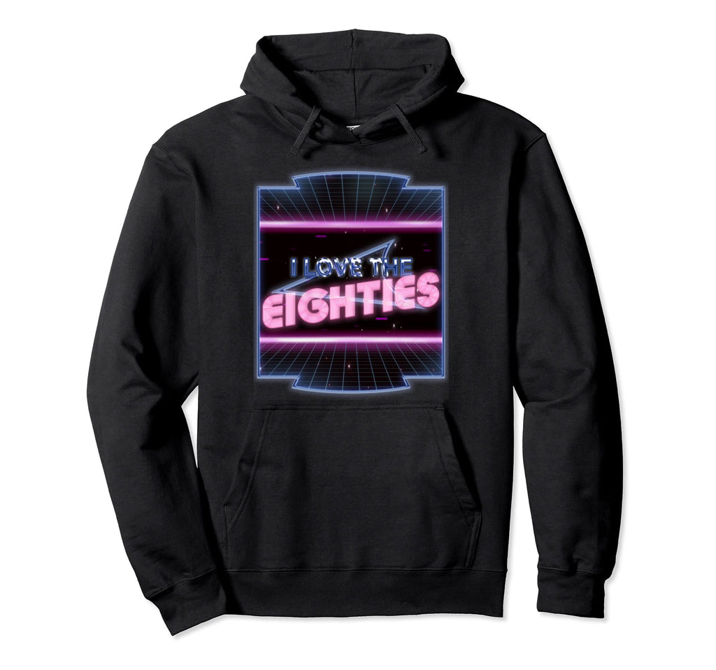 Vaporwave I Love Eighties 80S Synthwave Hoodie - Custom Art Print Unisex - T-Shirt, Sweatshirt, Hoodie