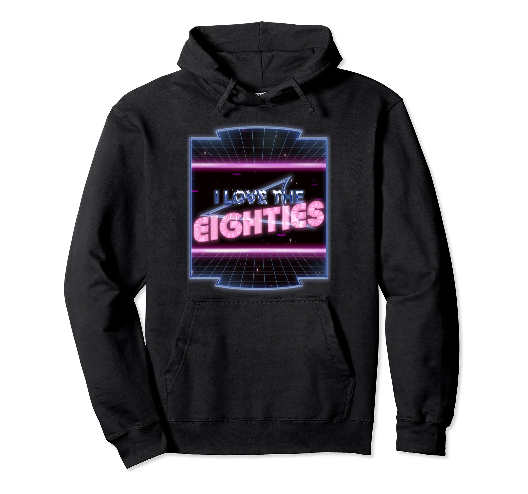Vaporwave I Love Eighties 80S Synthwave Hoodie - Custom Art Print Unisex - T-Shirt, Sweatshirt, Hoodie