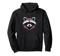 Vibrant Colorful Raccoon Face Head Hoodie - Custom Art Print Men Women - T-Shirt, Sweatshirt, Hoodie