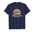 West Haven Ct Boating 70S Boat T-Shirt - Novelty Apparel for Adults - T-Shirt, Sweatshirt, Hoodie