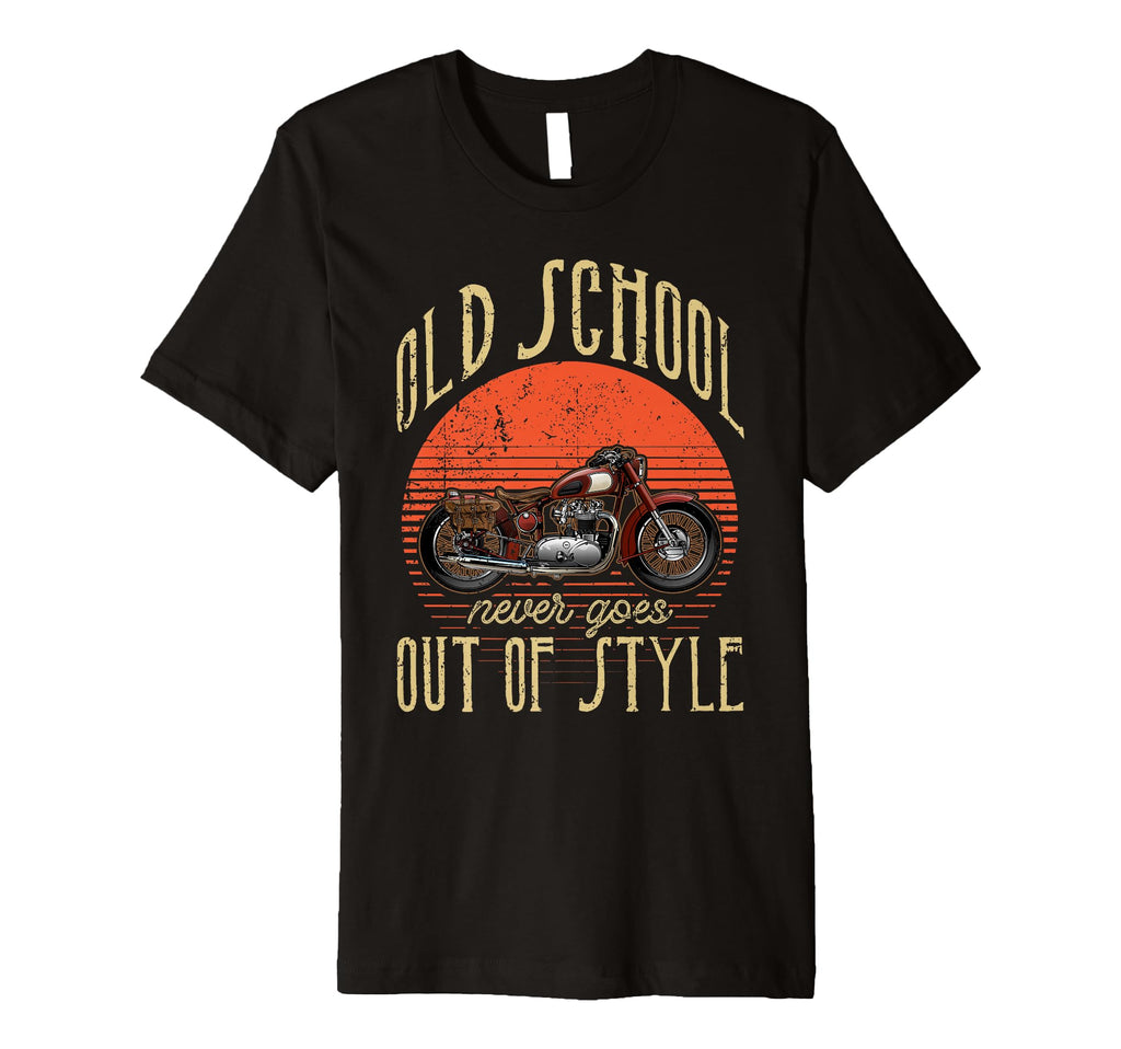 Old School Never Goes Out Motorcycle T-Shirt - Aesthetic Graphic Unisex - T-Shirt, Sweatshirt, Hoodie