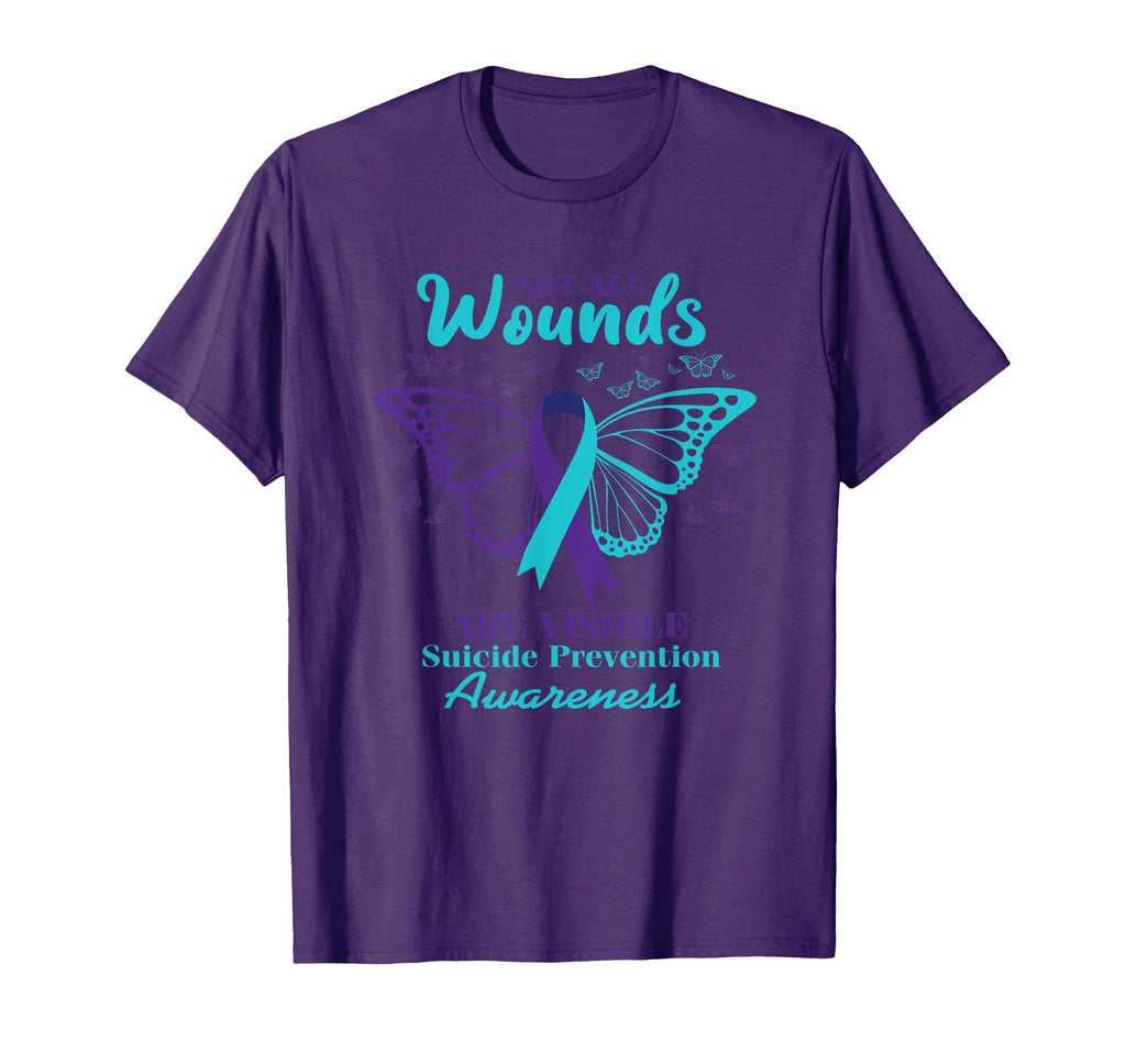 Not All Wounds Are Visible Suicide T-Shirt - Novelty Apparel Men Women - T-Shirt, Sweatshirt, Hoodie