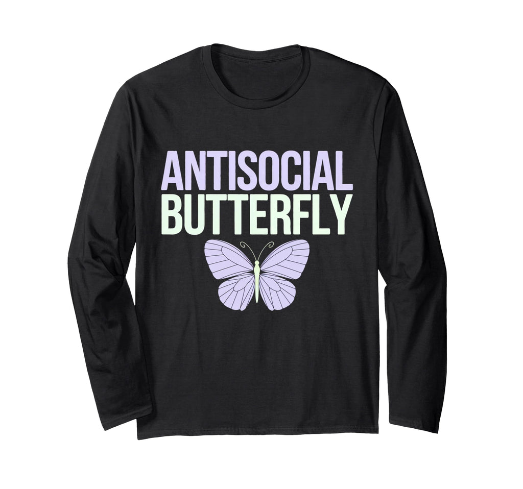 Antisocial Butterfly T-Shirt - Casual Everyday Wear Men Women - T-Shirt, Sweatshirt, Hoodie