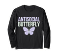 Antisocial Butterfly T-Shirt - Casual Everyday Wear Men Women - T-Shirt, Sweatshirt, Hoodie