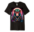 Japanese Vaporwave Monkey 80S Synthwave T-Shirt - Graphic Print Unisex - T-Shirt, Sweatshirt, Hoodie