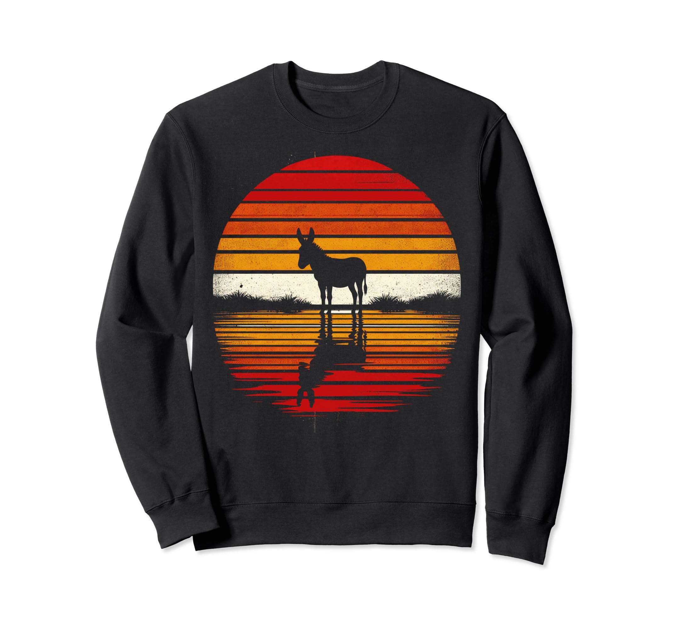 Donkey Sunset Safari 70S Sweatshirt - Custom Art Print Unisex - T-Shirt, Sweatshirt, Hoodie