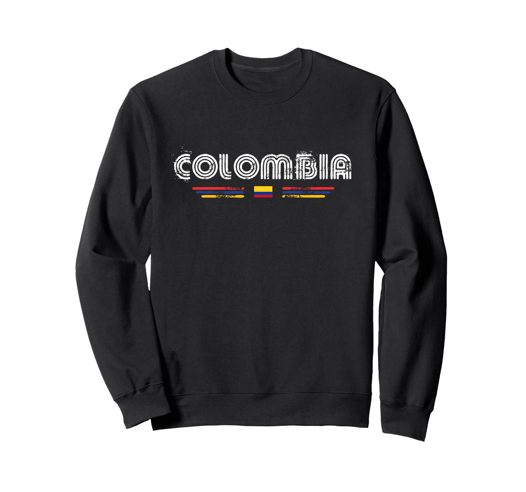 Colombia 70S 80S Type Flag Sweatshirt - Fun Novelty Design Unisex - T-Shirt, Sweatshirt, Hoodie