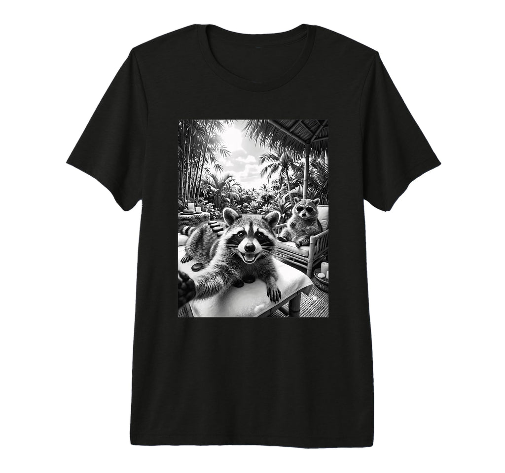 Funny Raccoon Spa Day Meme Self Care T-Shirt - Custom Art Print for Adults - T-Shirt, Sweatshirt, Hoodie