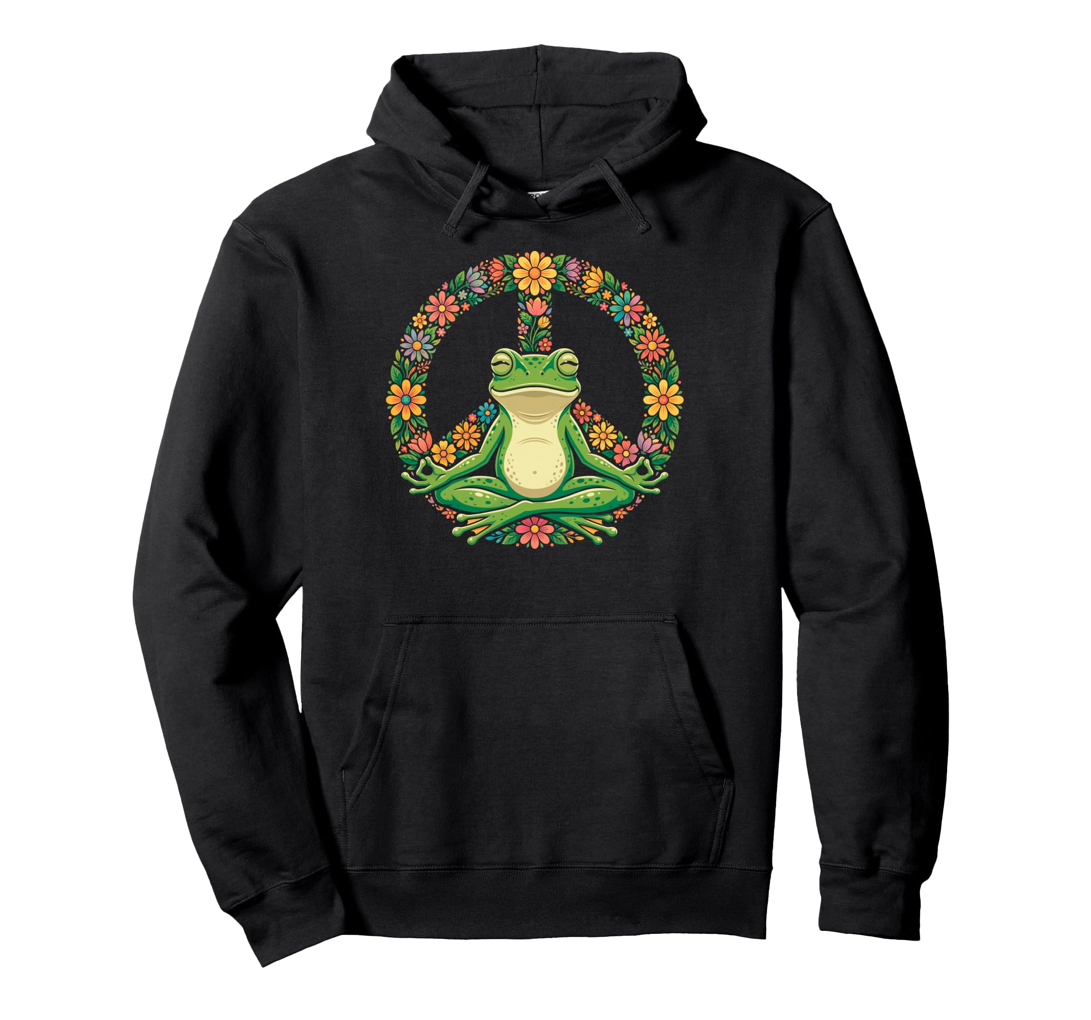 Funny Frog Yoga Lotus Pose Hoodie - Casual Everyday Wear for Adults - T-Shirt, Sweatshirt, Hoodie
