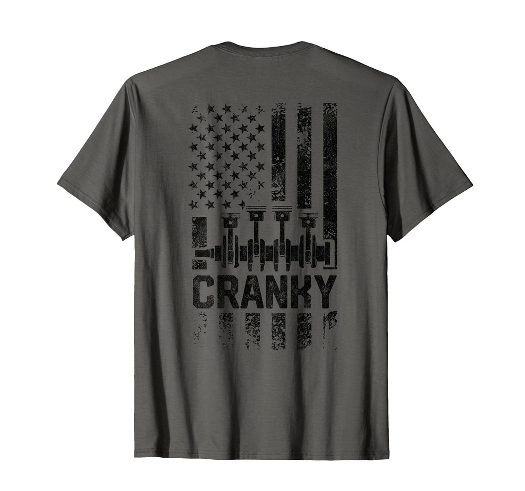 Mens Cranky Car Engine Crankshaft T-Shirt - Fun Novelty Design Unisex - T-Shirt, Sweatshirt, Hoodie