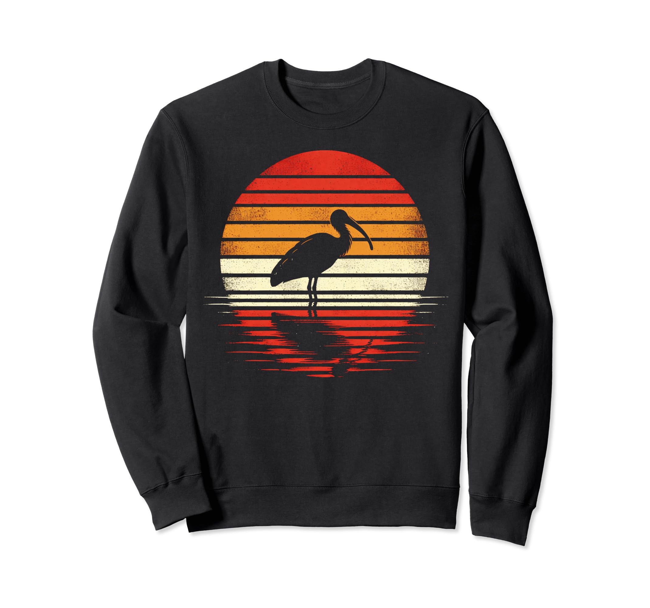Ibis Bird Sunset Safari 70S Sweatshirt - Trendy Graphic Unisex - T-Shirt, Sweatshirt, Hoodie