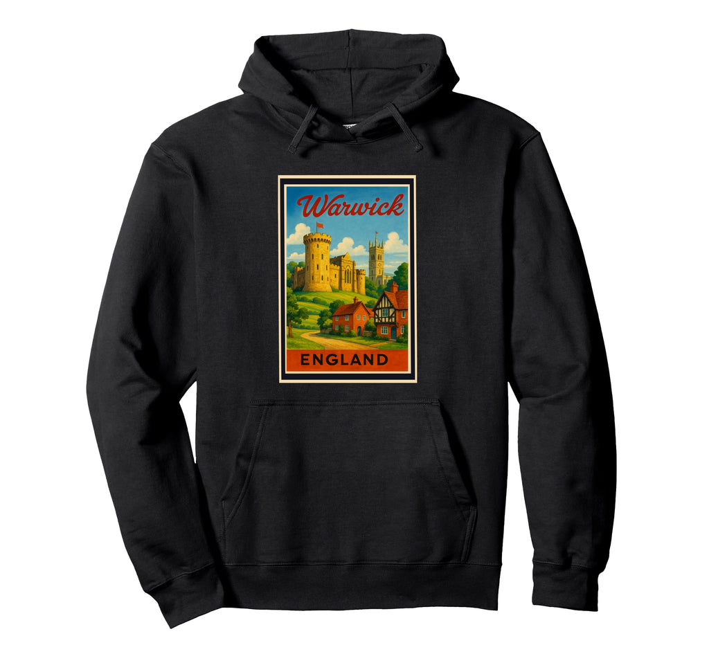 Warwick England Uk 50S Art Hoodie - Fun Novelty Design for Adults - T-Shirt, Sweatshirt, Hoodie
