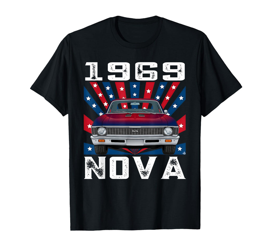 American Flag 1969 69 Nova Silhouette T-Shirt - Streetwear Style Unisex - T-Shirt, Sweatshirt, Hoodie
