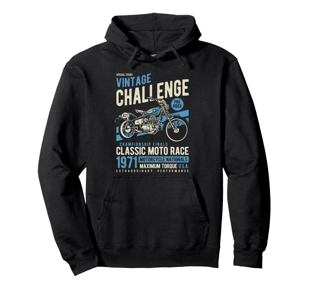 Challenge Motorcycle Race Hoodie - Casual Everyday Wear Men Women - T-Shirt, Sweatshirt, Hoodie