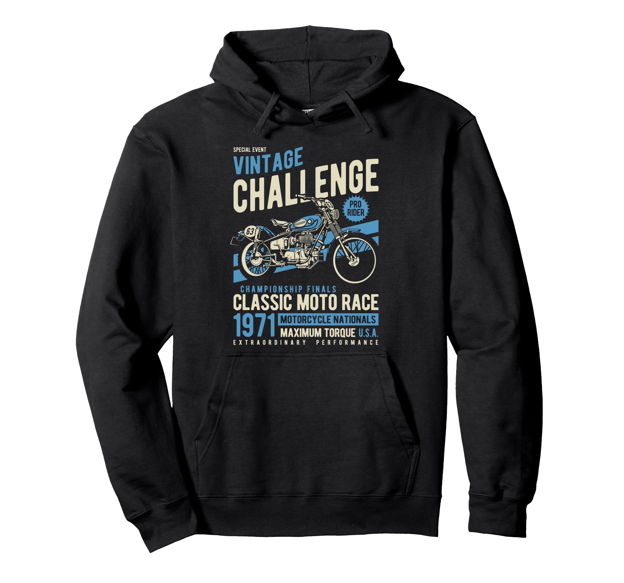 Challenge Motorcycle Race Hoodie - Casual Everyday Wear Men Women - T-Shirt, Sweatshirt, Hoodie