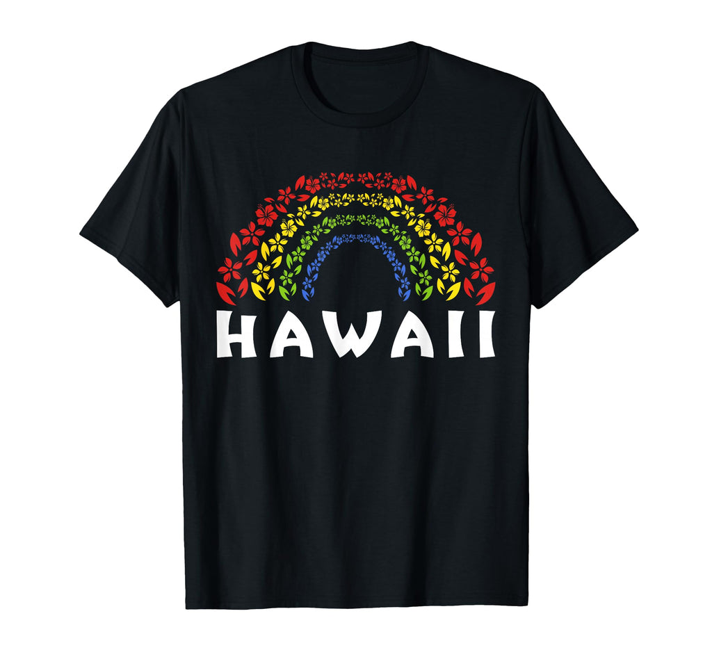 Islands Souvenir Hawaii Flowers Rainbow T-Shirt - Novelty Apparel Men Women - T-Shirt, Sweatshirt, Hoodie