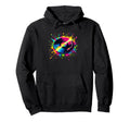Splash Art Vinyl Disc Record Player Hoodie - Fun Novelty Design for Adults - T-Shirt, Sweatshirt, Hoodie