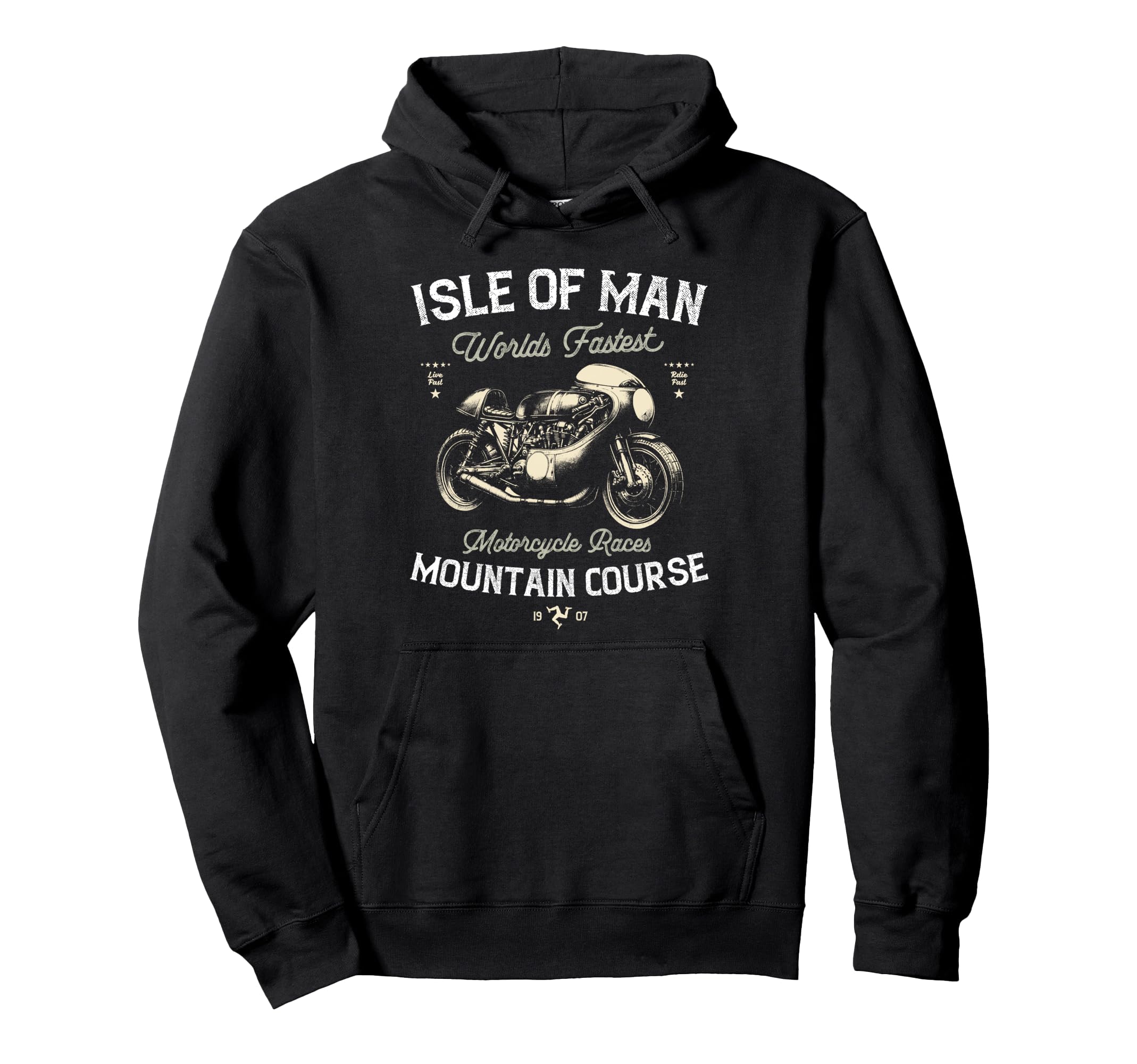 Isle Motorcycle Races Motorbike Race Hoodie - Fun Novelty Design for Adults - T-Shirt, Sweatshirt, Hoodie